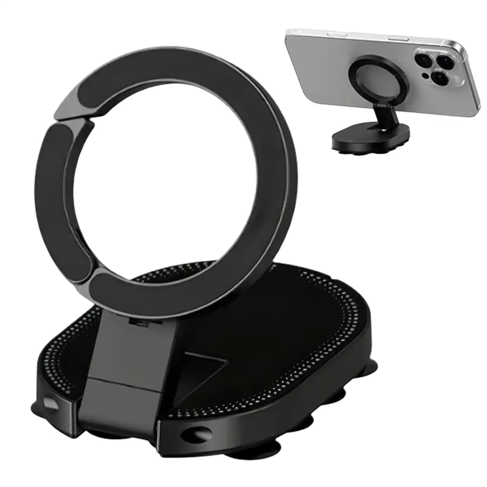 Magnetic Phone Mount Suction Cup Automobile Navigation Stand 360 Degree Adjustable Car Phone Holder Mount for Hands-Free Peaceful Pleasures Health and Wellness