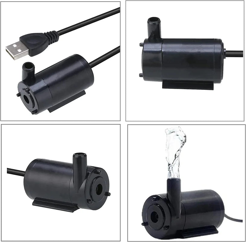 AISITIN Mini USB Submersible Pump – Ultra-Quiet 3V 5V 6V DC