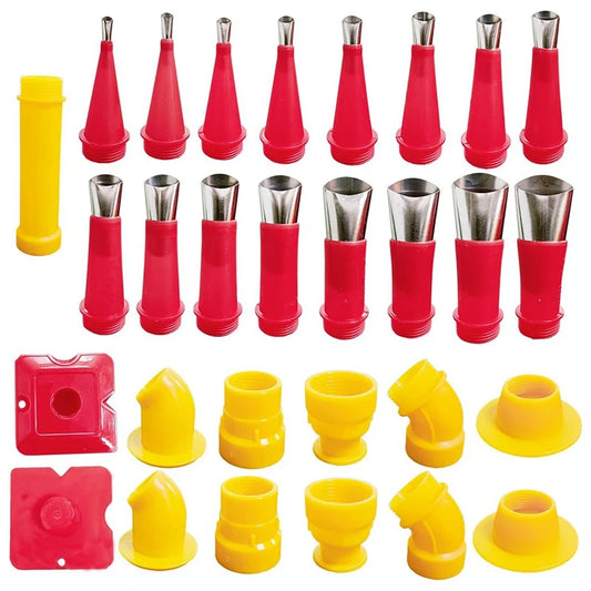 29PCS Universal Integrated Rubber Nozzle Tool Kit,Caulking Tips,Caulking Nozzles For Sausage Caulking Tools Durable Easy To Use Peaceful Pleasures Health and Wellness NONE