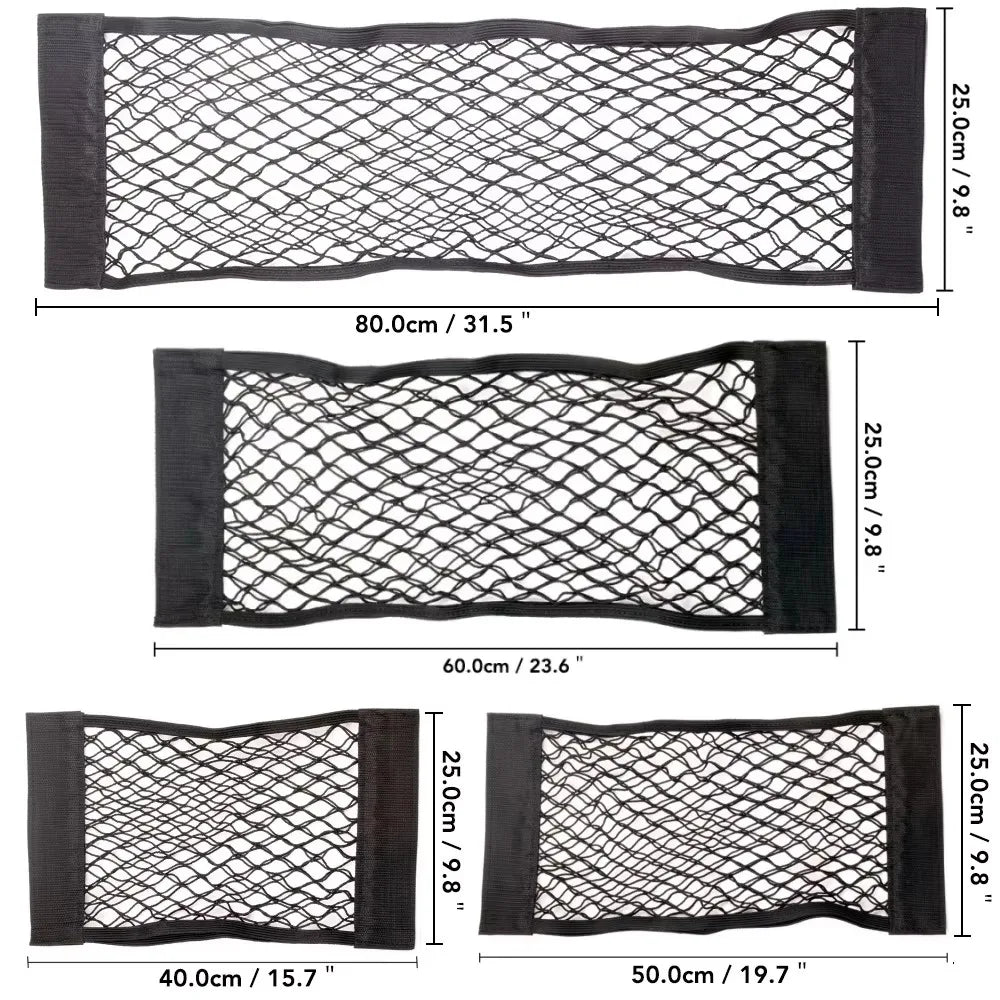 Car Seat Back Elastic Mesh Net Organizer – 5 Sizes