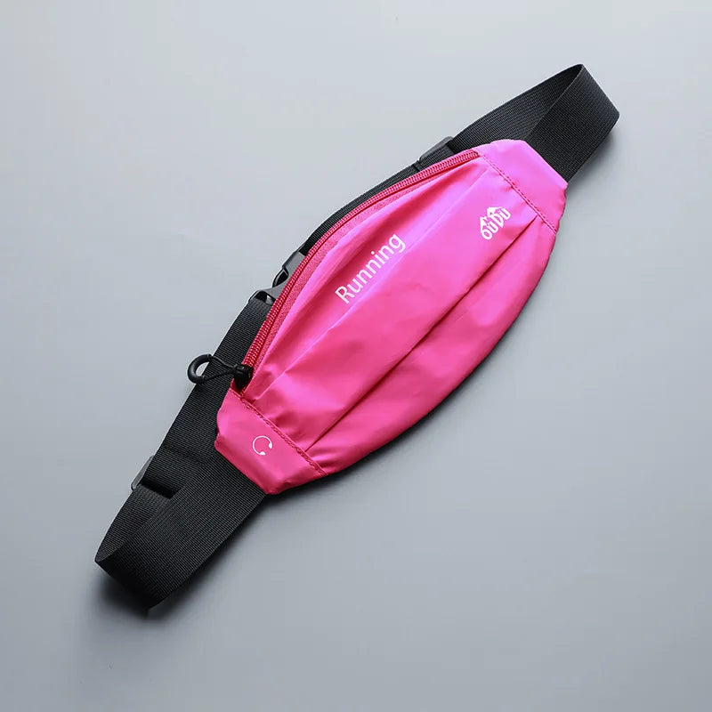 Reflective Waterproof Running Waist Bag | Phone Sports Fanny Pack Sports Waist Pack Peaceful Pleasures Health and Wellness Fuchsia