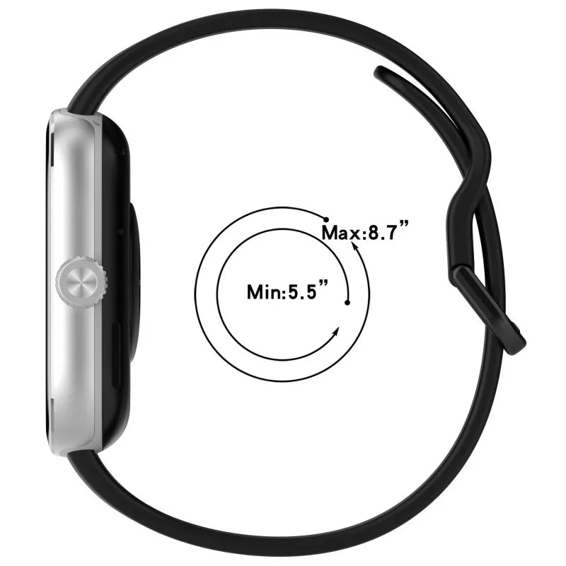 Silicone Strap for Redmi Watch 5 / 4 & Mi Band 9 Pro – Replacement Peaceful Pleasures Health and Wellness