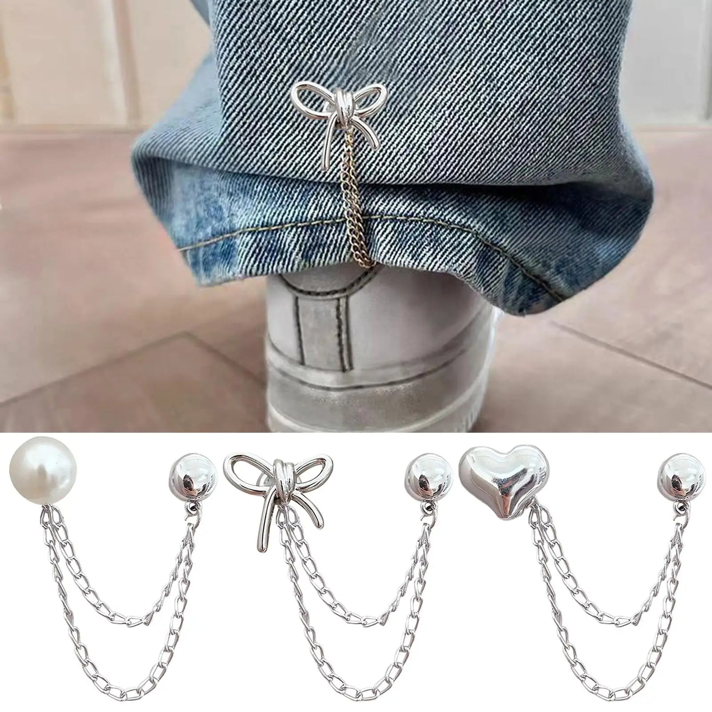 Magnetic Clothing Clip with Chain | Sleeve & Hem Adjuster