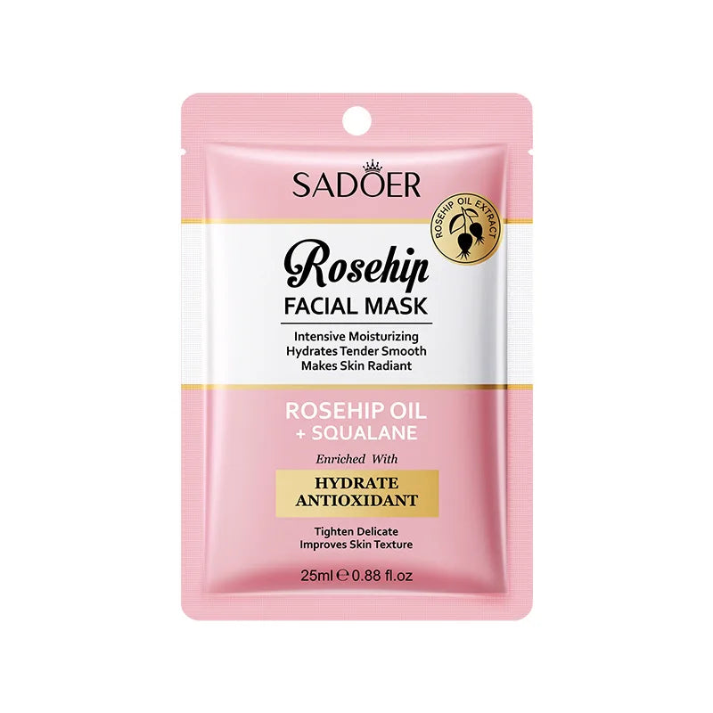 SADOER Rosehip Face Mask – Moisturizing, Anti-Wrinkle Sheet Mask