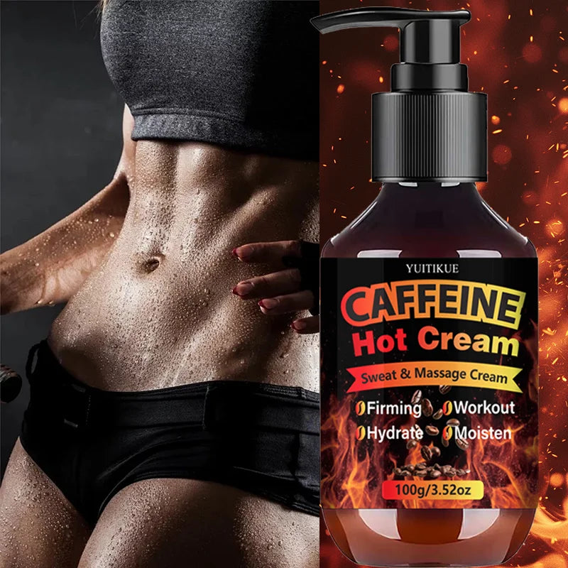 Yuitikue Caffeine Hot Cream, 100g Sweat & Massage Cream for Firming, Hydrating & Moisturizing, Workout Body Care Peaceful Pleasures Health and Wellness
