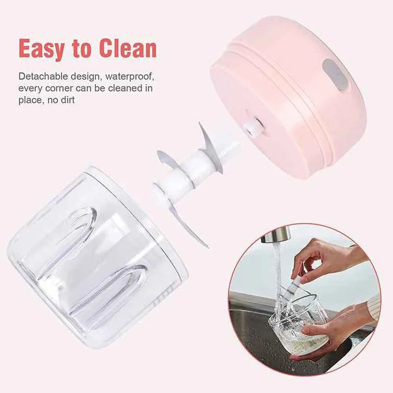 Electric Mini Garlic Chopper 250ml Wireless Portable Onion Chopper Mini Chopper Food Processor For Pepper Chili Vegetable Nuts Peaceful Pleasures Health and Wellness