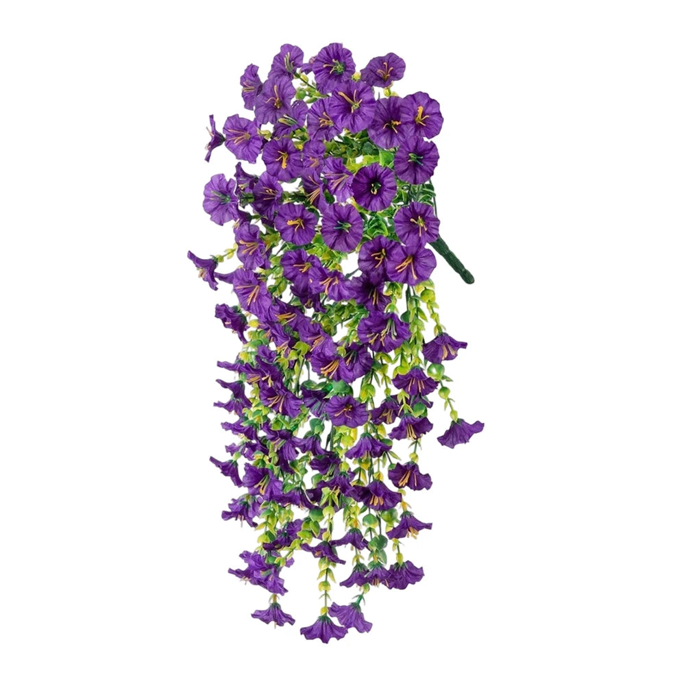 Artificial Hanging Morning Glory Flower Vine Outdoor Garden Porches