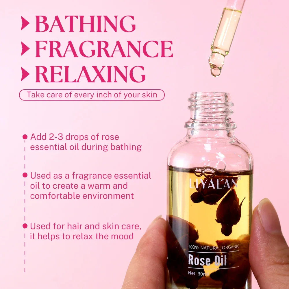 Rose Petal Essential Oil – Face, Body & Hair Peaceful Pleasures Health and Wellness