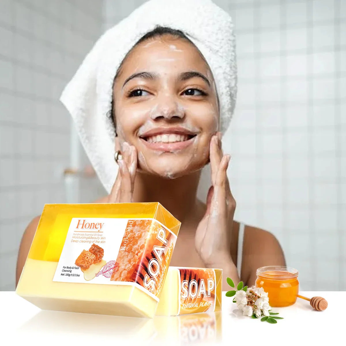 Honey Collagen & Niacinamide Face Soap Bar – 100g