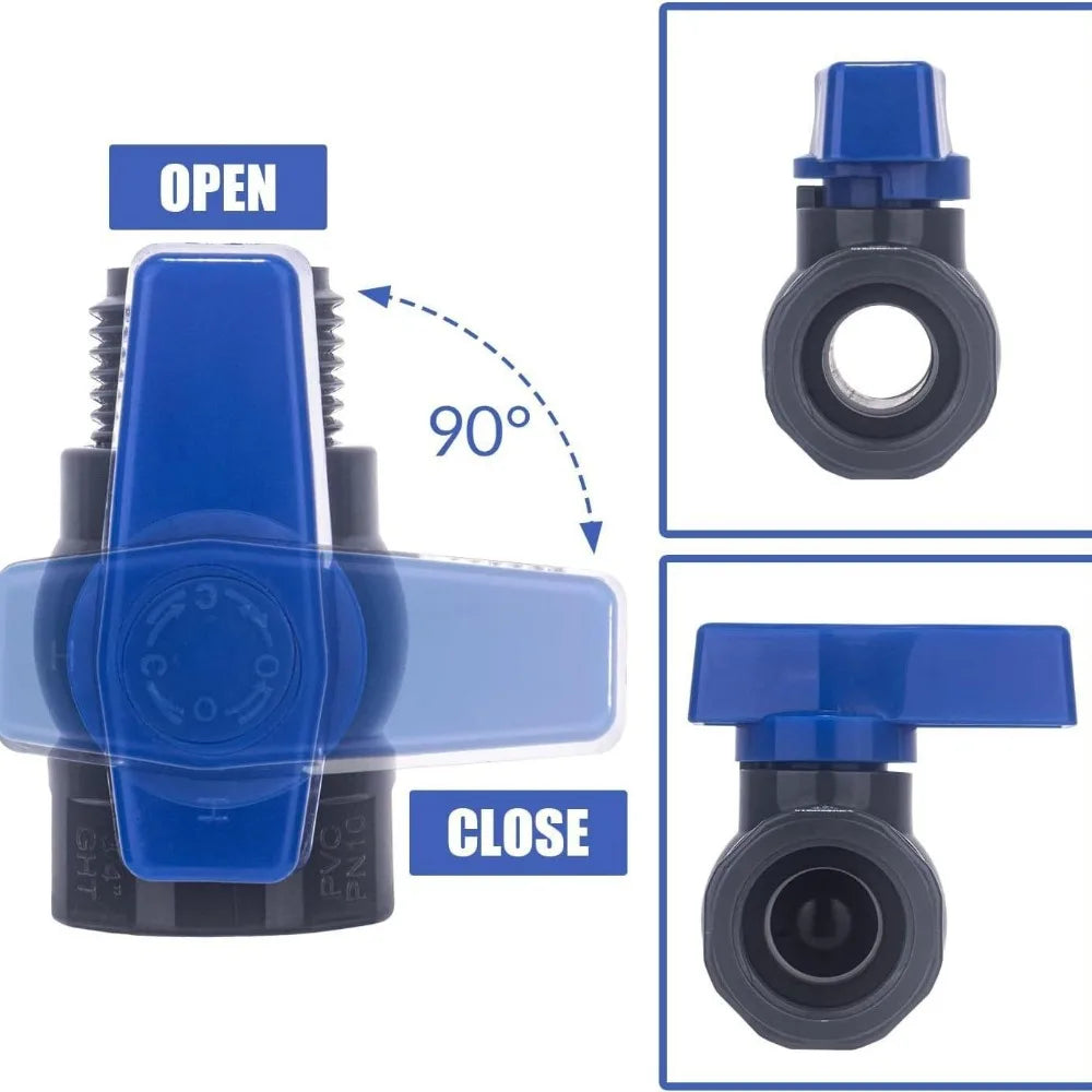 PVC Bulkhead Fittings 1/2" 3/4" 1" | Tank Valve & Drain Connector