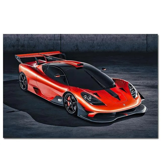 Supercar Canvas Wall Art | Sport Car Poster for Living Room Canvas Wall Art Peaceful Pleasures Health and Wellness 14 20x30cm Unframed