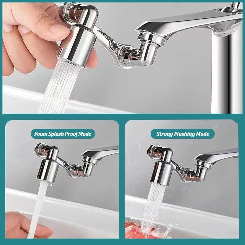 360° Swivel Metal Faucet Aerator – Splash-Proof Water Saver