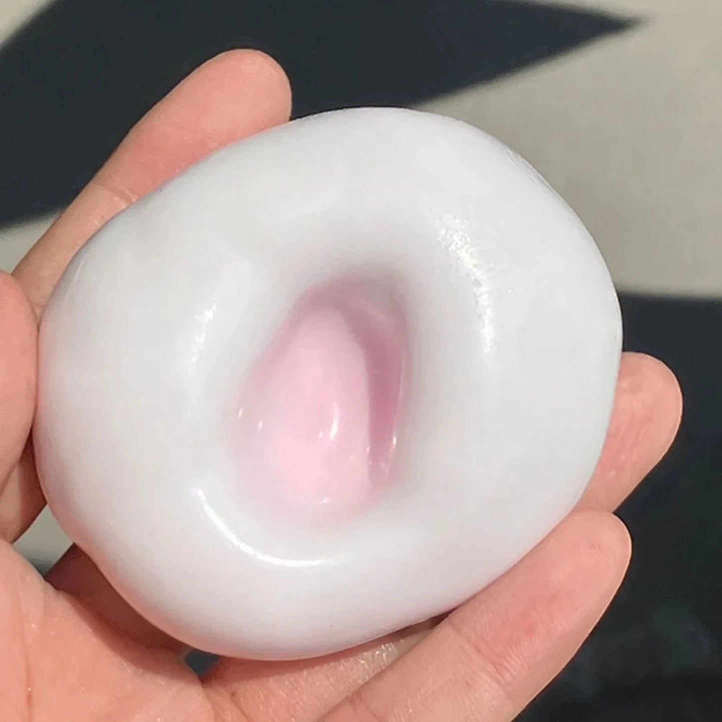 Squishy Super Soft Feel Table Toys Ultra-Thin Ice Skin Stress Relieving Toy Stress Reliever Sticky Handmade Ball Mini Gifts Peaceful Pleasures Health and Wellness pink-6cm
