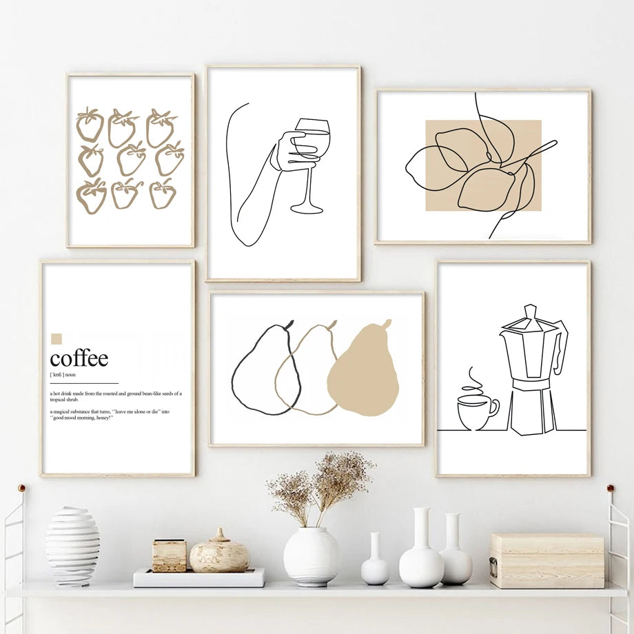 Nordic Lemon Canvas Wall Art Print | Kitchen Home Decor