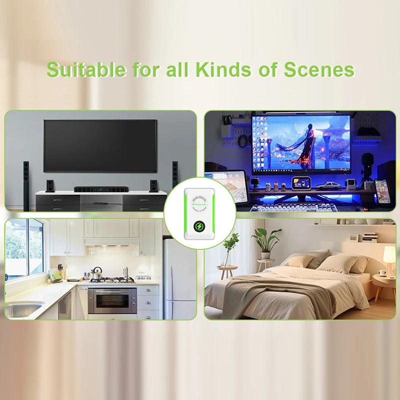 Electric Energy Saver Smart Power Saver Portable Electricity Saving Box US/EU Plug Socket Adapter For Cost Reducing Office Home Peaceful Pleasures Health and Wellness