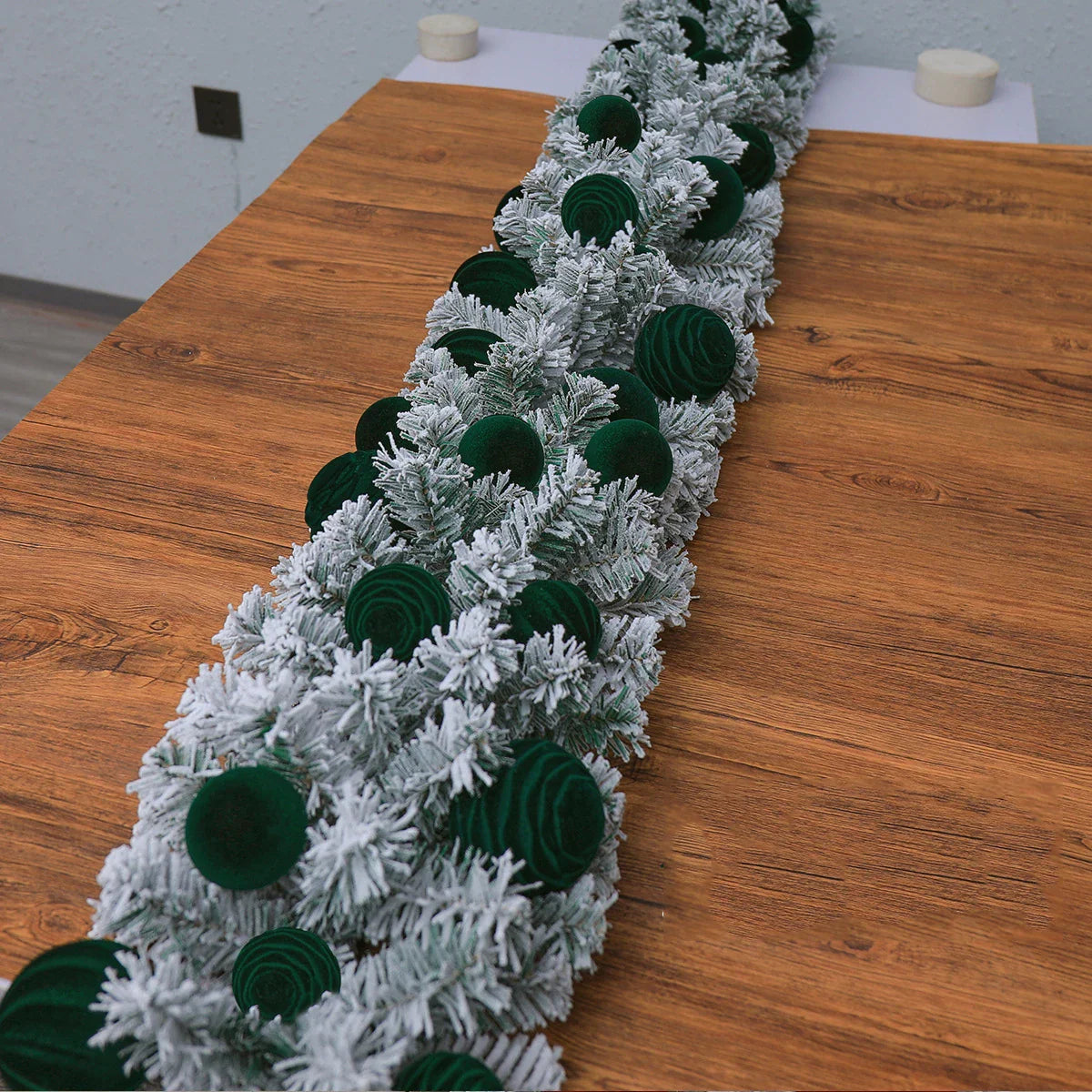 Lifelike Christmas Rattan Garland | Snowfall Holiday Decoration