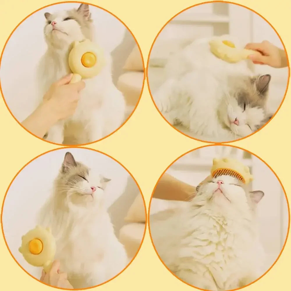 Self-Cleaning Pet Grooming Brush | Cat & Dog Deshedding Comb