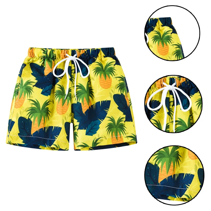 Boys Swim Trunks UPF 50+ Quick-Dry Beach Shorts Kids 3–13Y