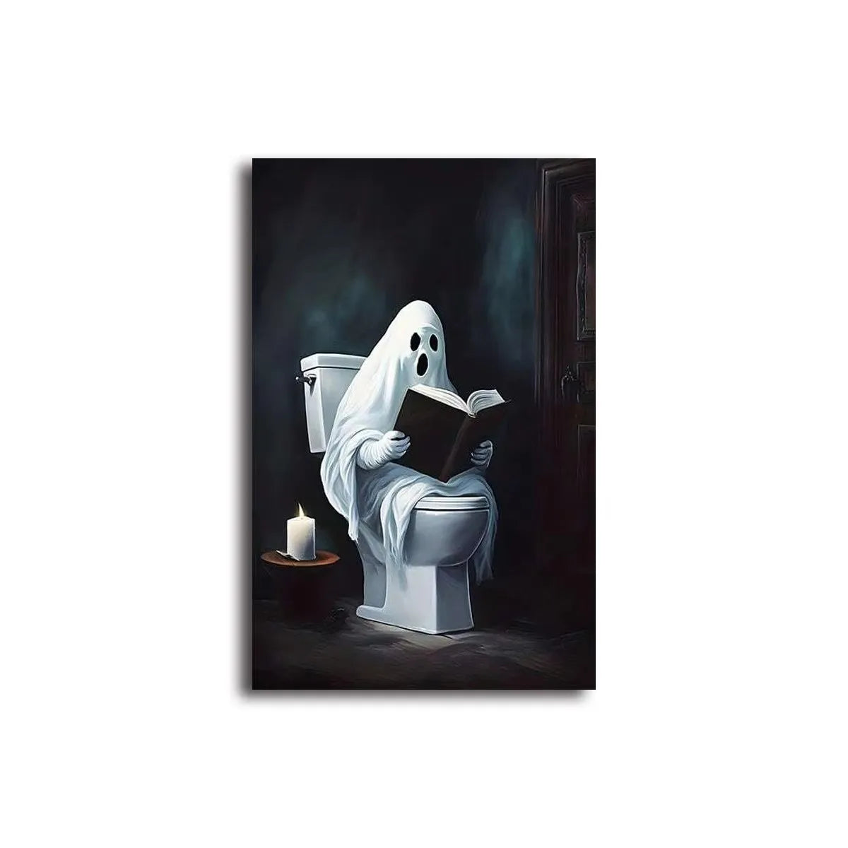 Halloween Cute Ghost Forest Canvas Poster | Wall Art Décor Canvas Wall Poster Peaceful Pleasures Health and Wellness ZLH5094 100x150cm No Frame