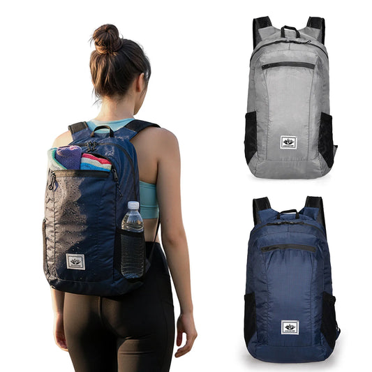 Foldable Waterproof Backpack Large Capacity Lightweight Travel Sports Bag for Hiking Commuting Gym Use Peaceful Pleasures Health and Wellness