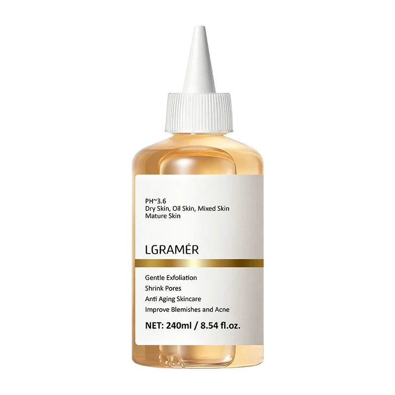 7% Glycolic Acid Exfoliating Toner,Exfoliating Facial Toner,Pore Minimizing Toner,Smooth Skin, Even Tone,Hydrating Formula 100ml Peaceful Pleasures Health and Wellness 240ml