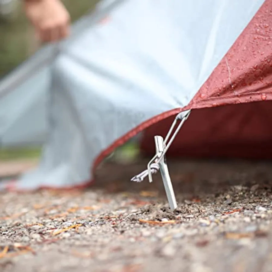 Heavy-Duty Steel Tent Stakes for Secure Camping Galvanized Durable Outdoor Anchors Ideal for Tents Tarps and Shelters in Hard O Peaceful Pleasures Health and Wellness