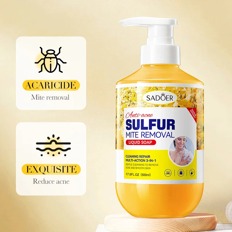 Sulfur Shower Gel 500ml – Anti-Acne, Oil Control Body Wash