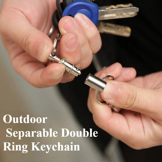 Quick Release Pull Apart Metal Keychain | Detachable Keyring Quick Release Keychain Peaceful Pleasures Health and Wellness