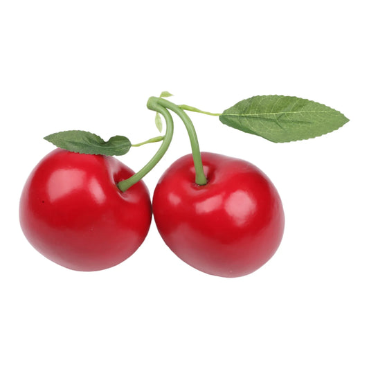 Red Artificial Large Cherry Fake Fruit Decor Simulation Big Double Peaceful Pleasures Health and Wellness