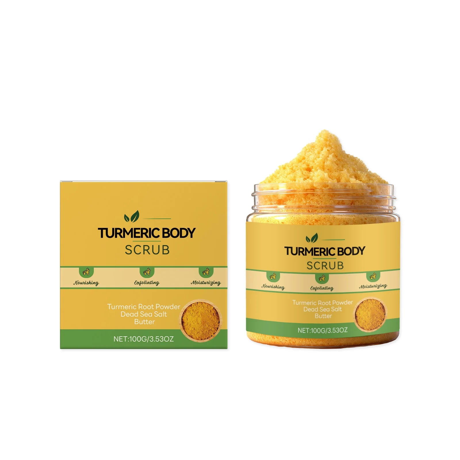 Turmeric Sea Salt Exfoliating Scrub for Deep Cleansing Peaceful Pleasures Health and Wellness 100g