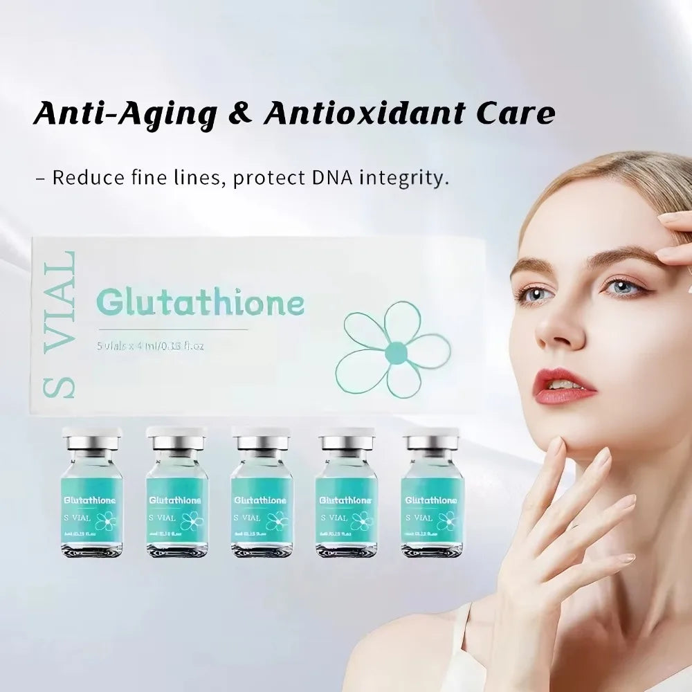 Glutathione Ampoule Essence 4ml×5 - Deep Moisturizing Facial Serum for Brightening & Firmness Peaceful Pleasures Health and Wellness