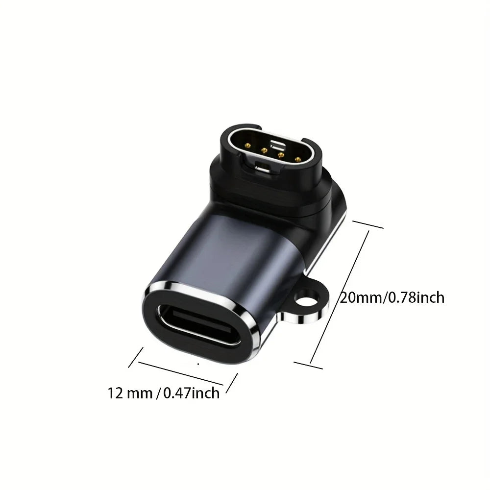 USB-C to 4-Pin Charger Adapter for Garmin Fenix & Venu Peaceful Pleasures Health and Wellness