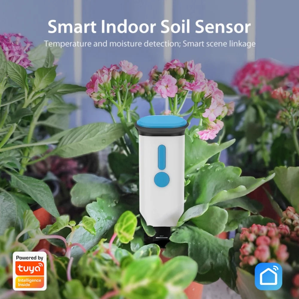 Tuya WiFi Smart Soil Sensor IP66 Waterproof BT 5.0 Garden Automatic Temperature Moisture Detection Smart Scene linkage For Plant Peaceful Pleasures Health and Wellness