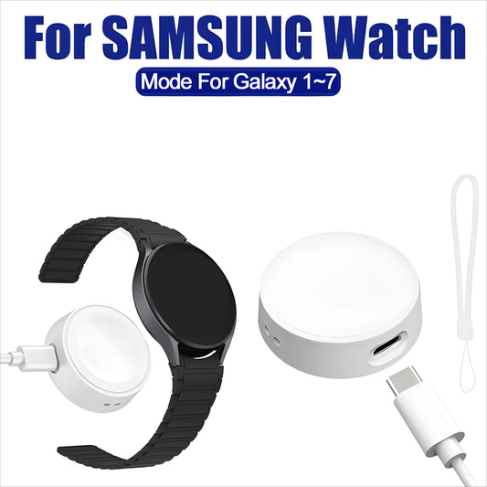 For Samsung Watch 7 Wireless Magnetic Charger Type C Port Dock Charging for Galaxy Watch 7 6 5 4 3 Ultra Peaceful Pleasures Health and Wellness