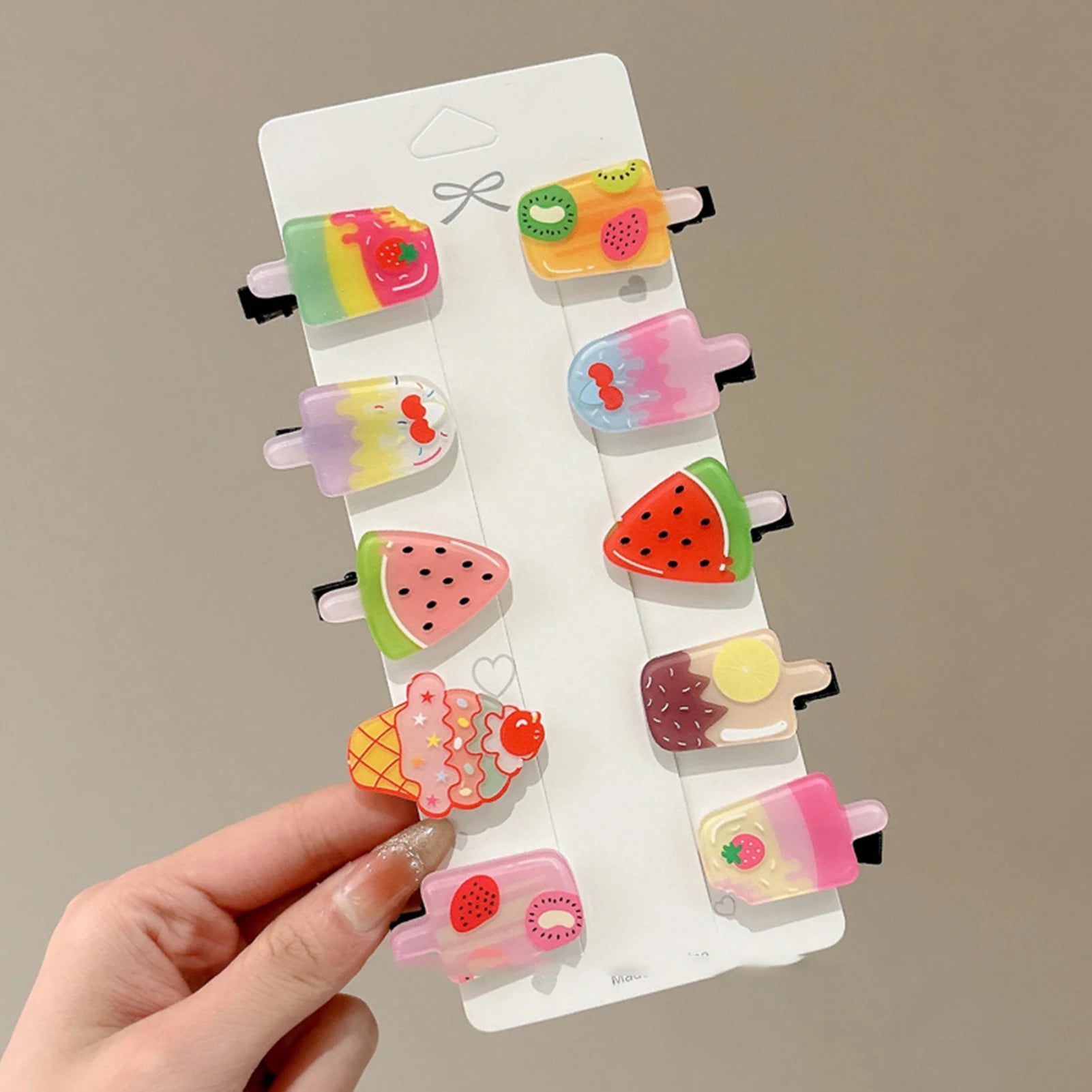 Women Barrettes with Cartoon Pattern Print Sturdy Comfortable to Wear Hair Pins for Daily Home Office Outdoor Peaceful Pleasures Health and Wellness