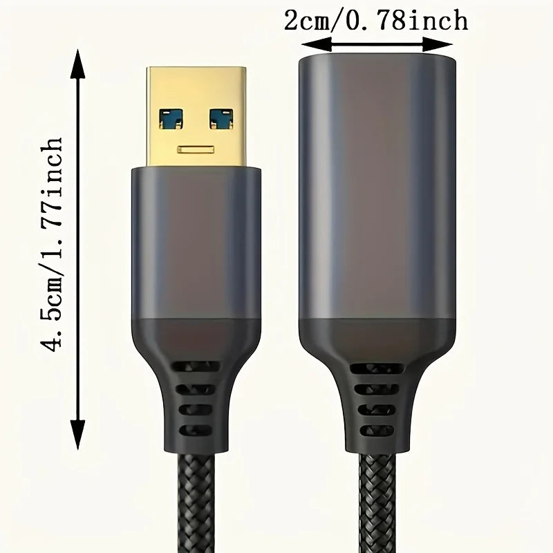 USB 3.0 Extension Cable Nylon Braided Male to Female High Speed 5Gbps Data Transfer Cord for Computer Printer Camera Peaceful Pleasures Health and Wellness