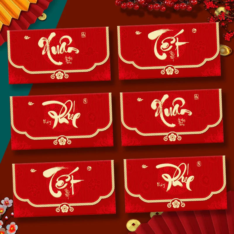 2026 Year of the Horse Chinese New Year Red Envelopes – 6 Pack