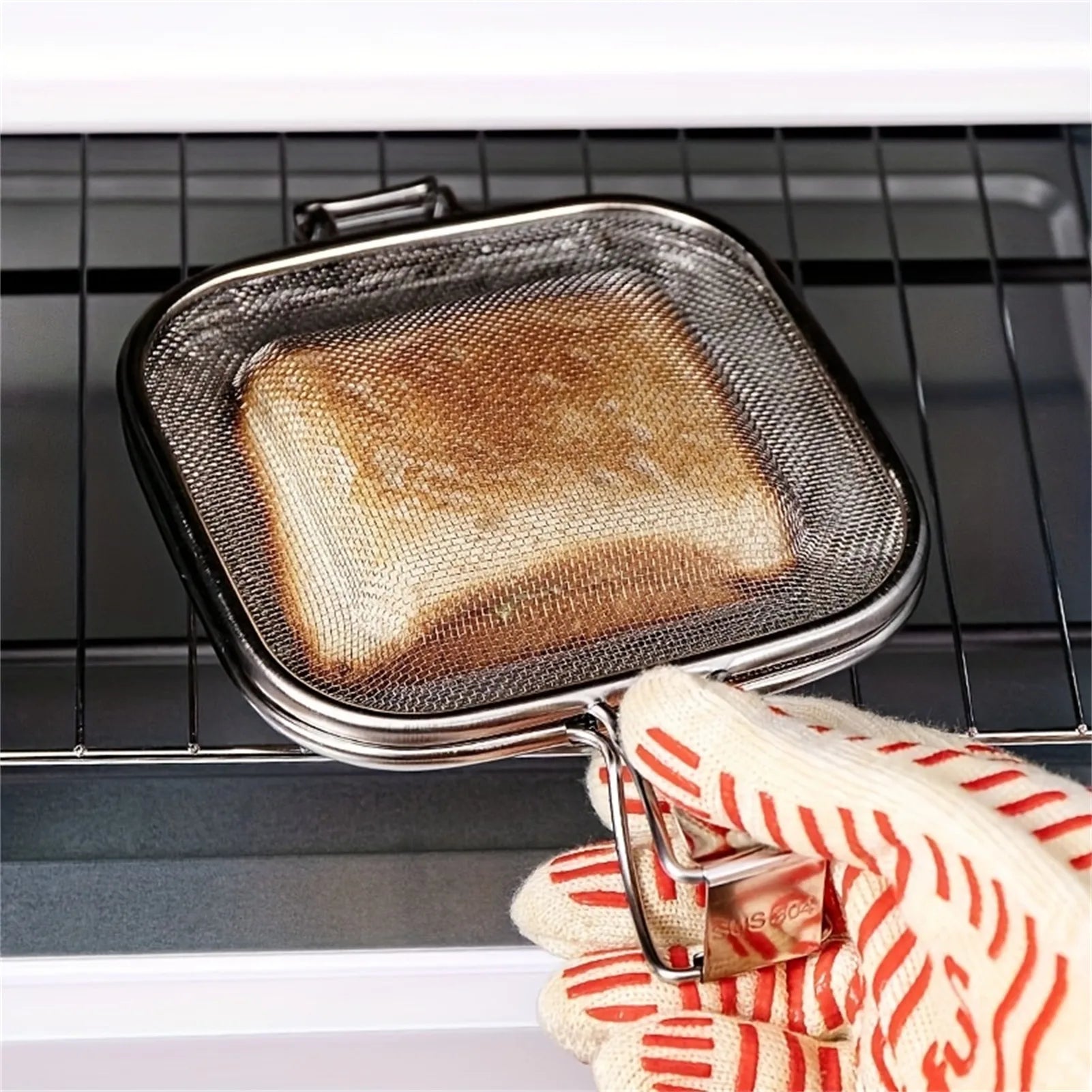Practical Kitchen Tools Stainless Steel 304 Baking Rack Bread Sandwich Raster Cooling Rack Sandwich Mold Oven Sandwich Clip New Peaceful Pleasures Health and Wellness