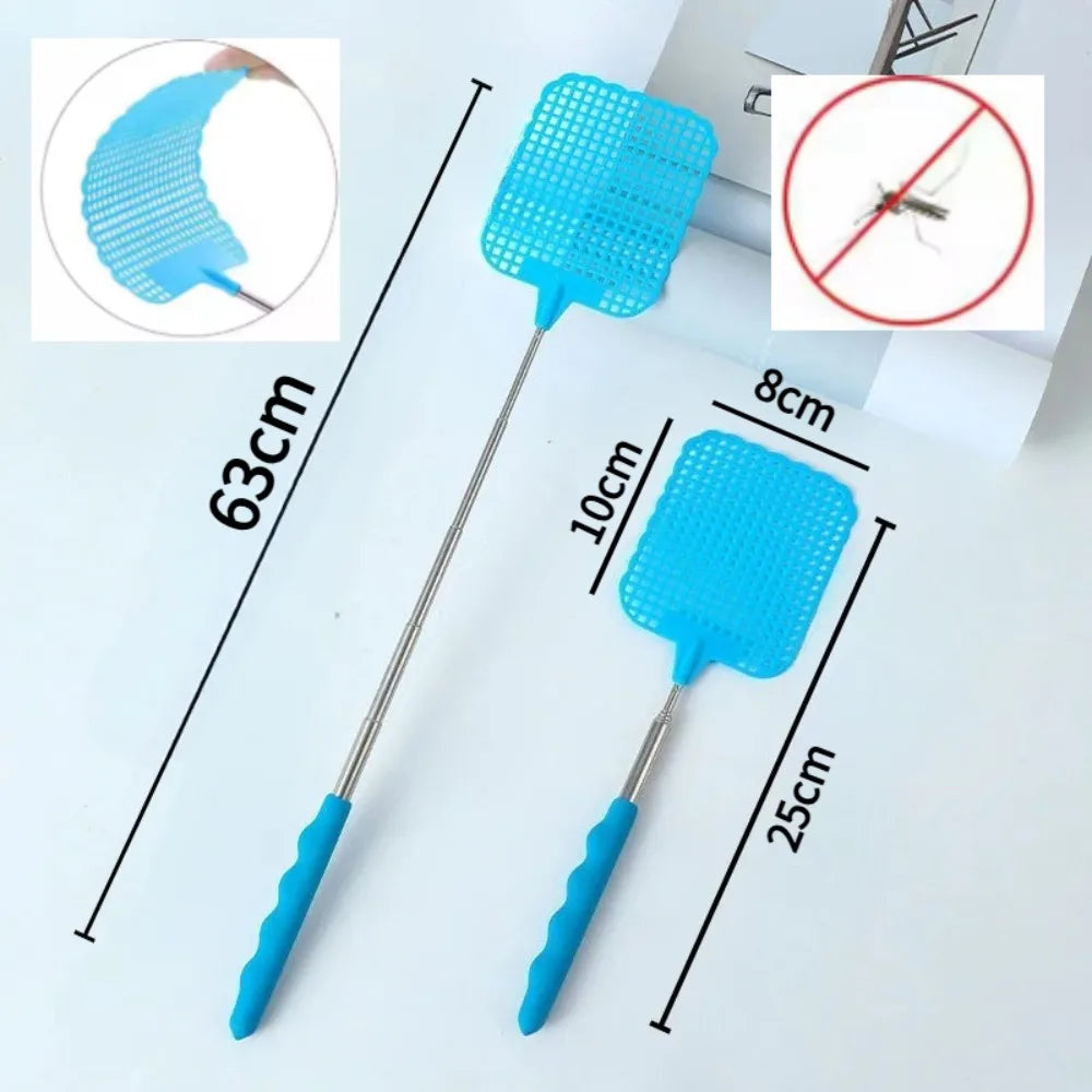 Fly Swatters Telescopic Extendable Prevent Pest Mosquito Garden Adjustable Flapper Trap Retractable Tool Swatter Supplies Peaceful Pleasures Health and Wellness