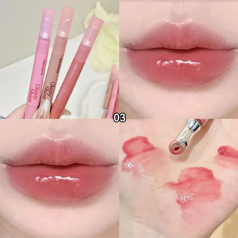 Pinkyfocus Moisturizing Lip Gloss | Non-Sticky Water-Glass Finish