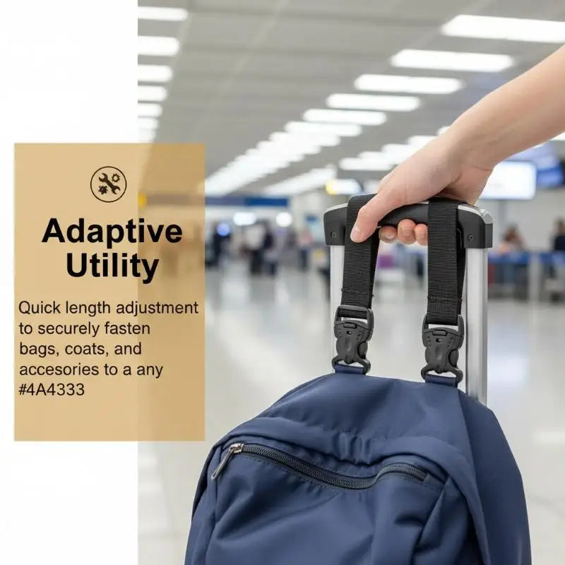 Adjustable Luggage Strap Buckle & Suitcase Hanger Clip