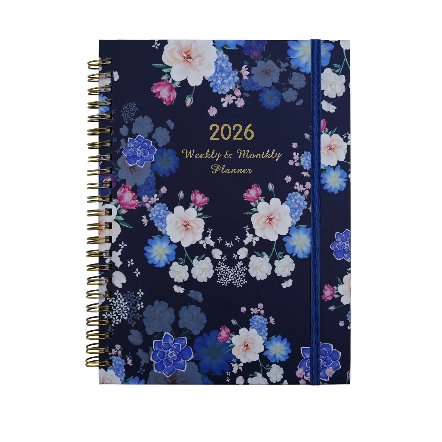 A diary book themed around 2026, featuring elastic bands. It’s perfect for weekly planning, birthday, Christmas, and New Year gi Peaceful Pleasures Health and Wellness SKY BLUE