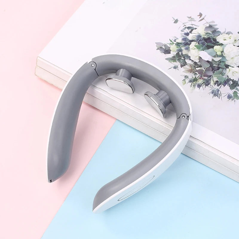 White Cervical Massage Device Multi Functional Neck Protection and Neck Relaxation Massager Portable Portable Neck Care Tool Peaceful Pleasures Health and Wellness WHITE
