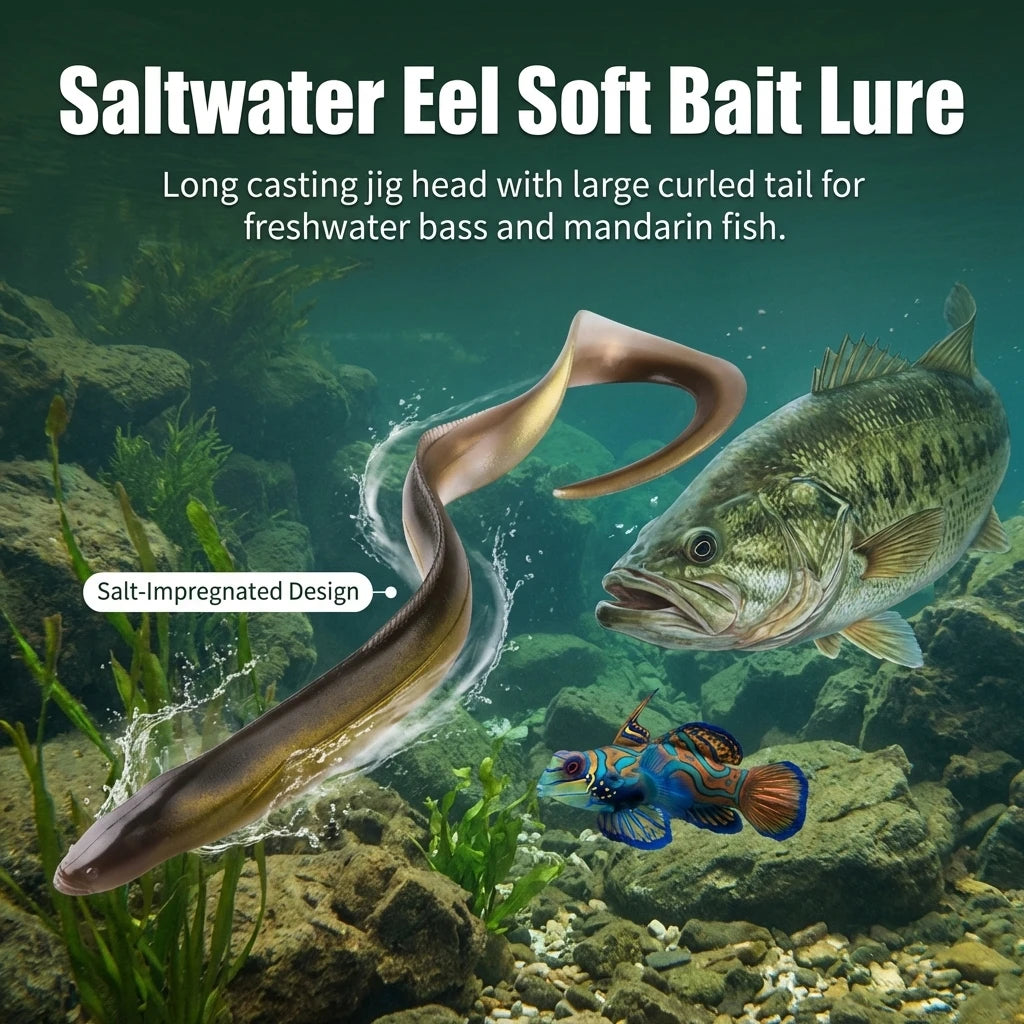 Soft Bait with Salt Formula for Freshwater Fishing Lure Eel Design 15cm 10g Peaceful Pleasures Health and Wellness