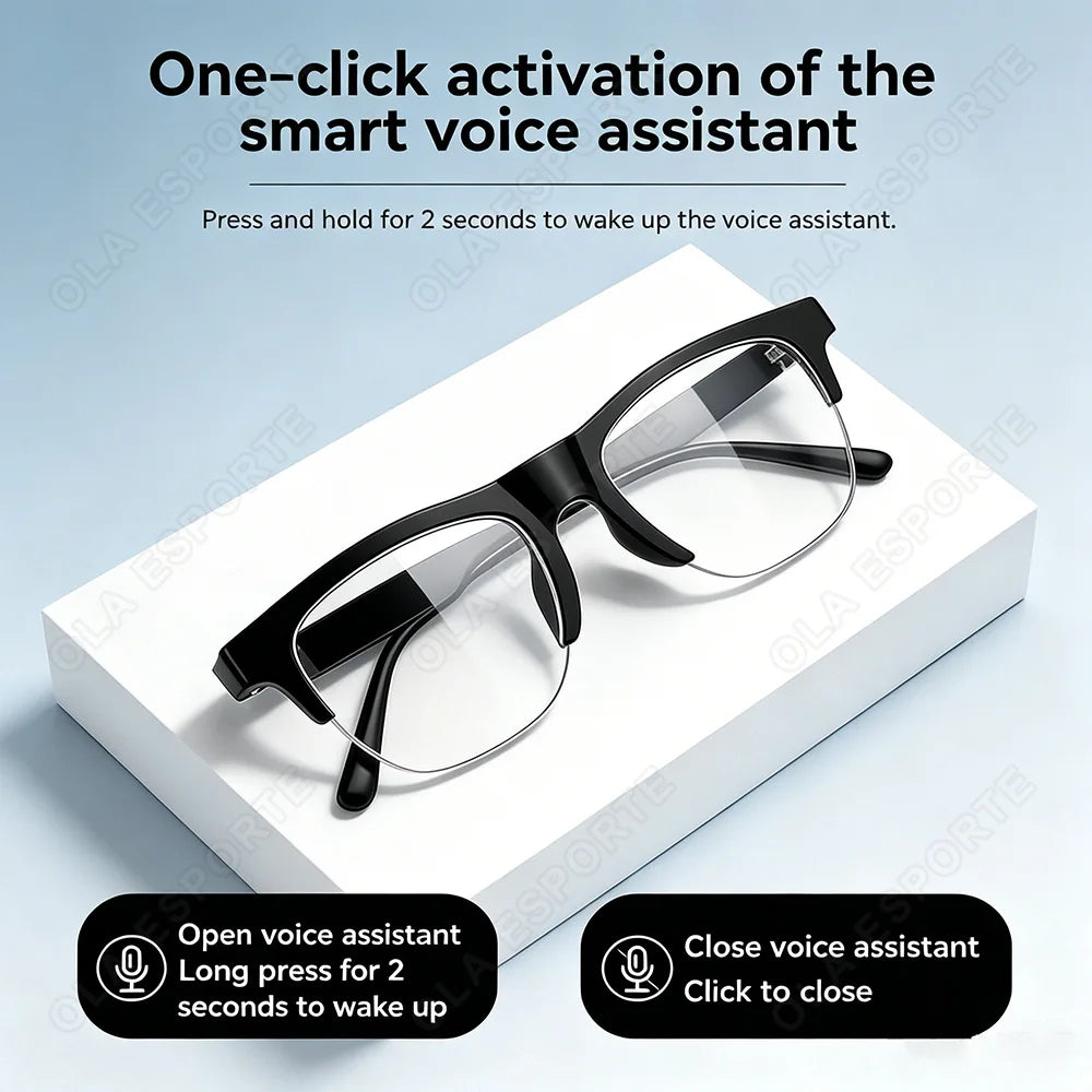 Smart Bluetooth Glasses Touch Control Hands-Free Calls Music Remote Camera Voice Assistant for Travel Sports Sunglasses 2026 Peaceful Pleasures Health and Wellness
