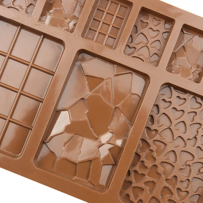 1pc Food Grade Break-Apart Chocolate Molds Non-Stick Silicone Protein and Energy Bar Molds Baking Utensils Peaceful Pleasures Health and Wellness