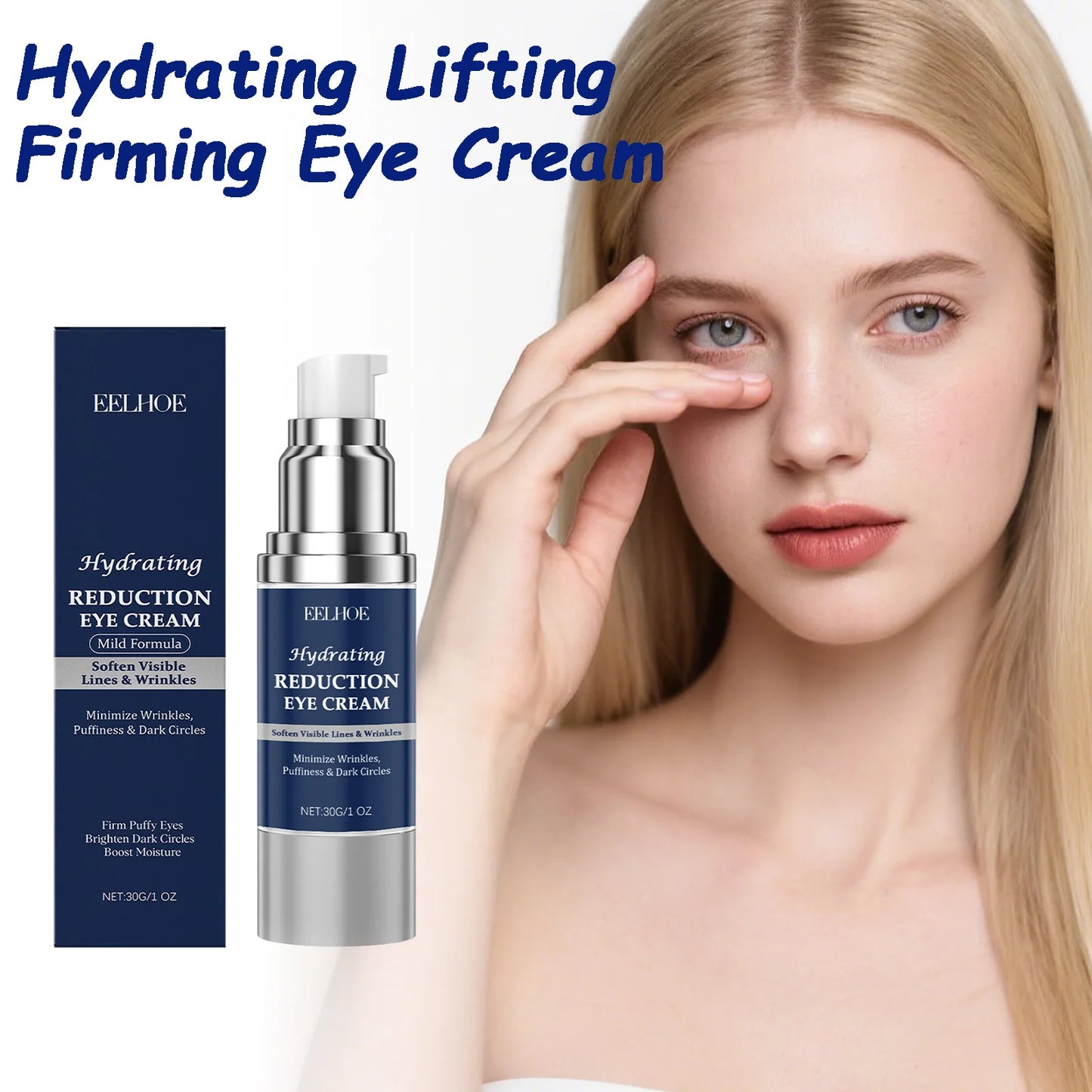 Firming Eye Cream – Hyaluronic Acid, Collagen & Peptides 30g