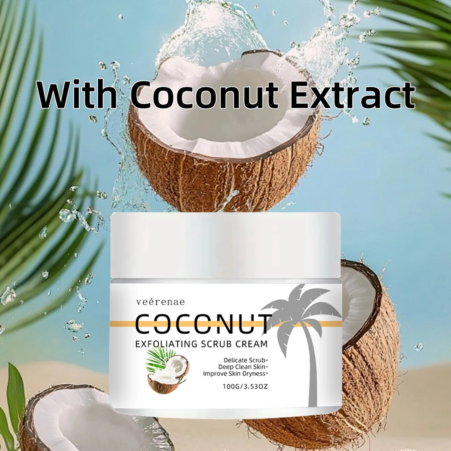Coconut Walnut Exfoliating Scrub Cream – All Skin Types