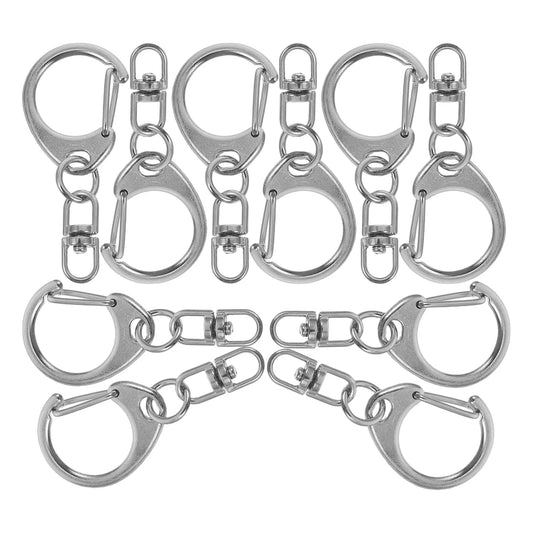 10Pcs Metal Swivel Snap Hook Keychain Lanyard Clasp Zinc Alloy DIY Lobster Clasp for Bag Charm Craft Projects Suspender Hooks Peaceful Pleasures Health and Wellness Default Title