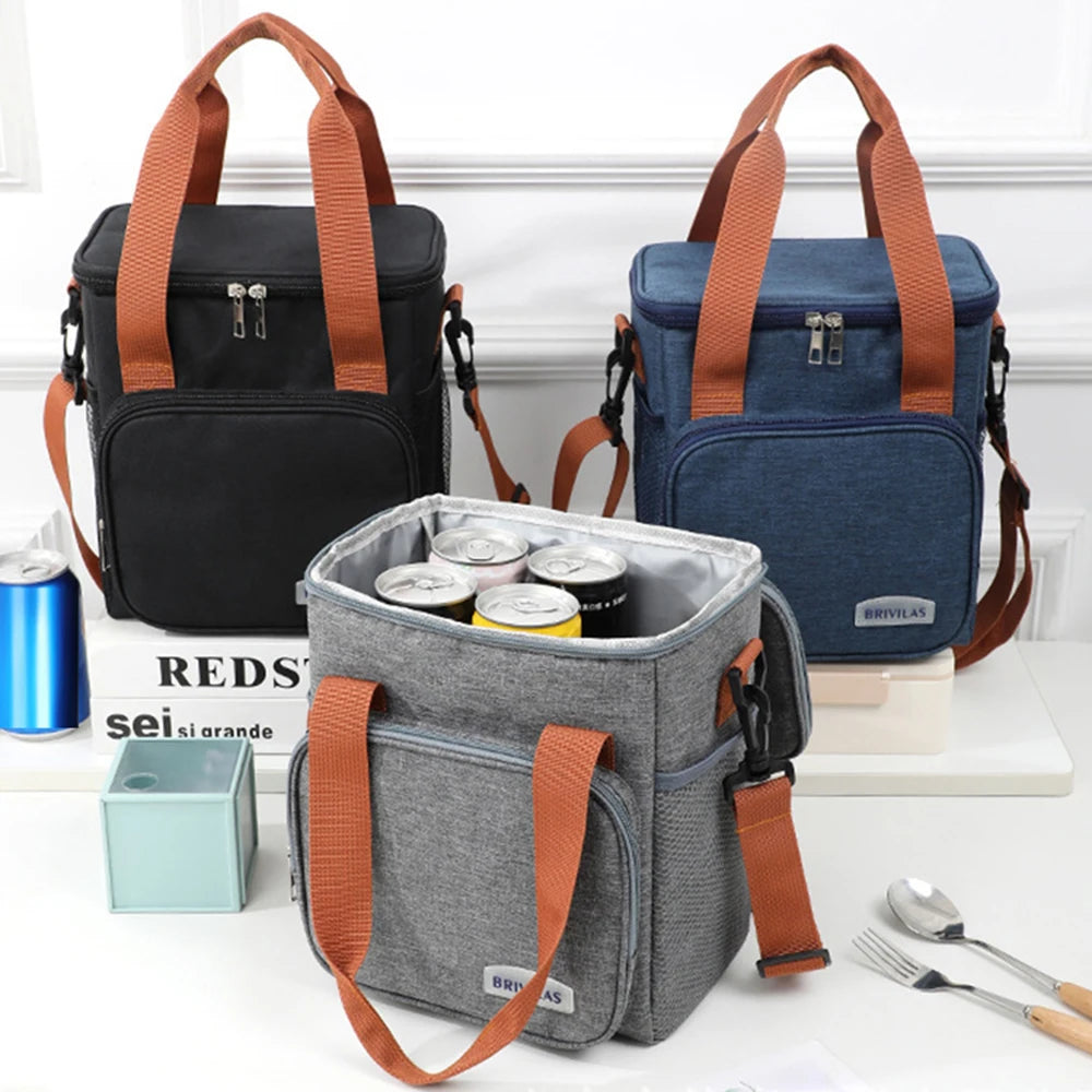 Fashion Crossbody Insulated Lunch Bag – Large Capacity Thermal Food Organizer for Business & Daily Use Peaceful Pleasures Health and Wellness
